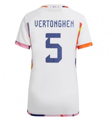 Belgium Jan Vertonghen #5 Replica Away Stadium Shirt for Women World Cup 2022 Short Sleeve